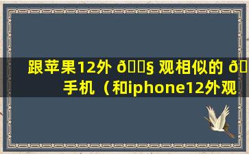 跟苹果12外 🐧 观相似的 🐋 手机（和iphone12外观很像的手机）